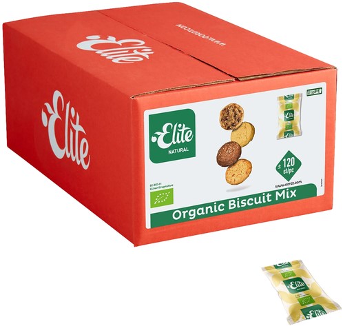 Koekjes Elite Natural biologische biscuitmix 120 stuks