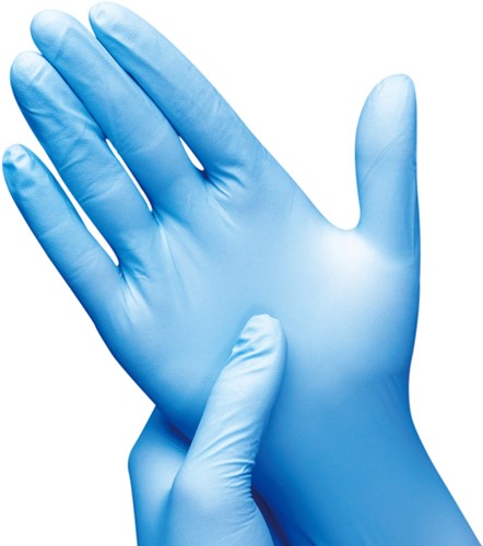 Handschoen Hynex S nitril blauw pak à 100 stuks-2