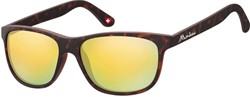 Zonnebril Montana mat turtle met geel glas