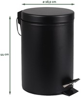 Afvalbak BRASQ pedaalemmer 20 liter zwart-2