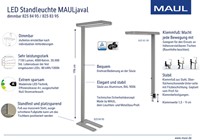 Werkplek tafelklem MAUL Javal LED dimbaar hg 120cm zilver-1