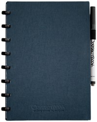Notitieboek Correctbook A5 lijn 40blz linnen steel blue