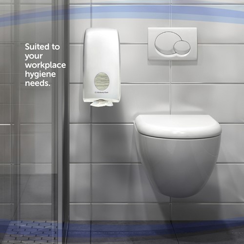 Toiletpapierdispenser Aquarius gevouwen tissue wit 6946-3