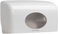 Toiletpapierdispenser Aquarius duo voor kleine rollen wit 6992-2