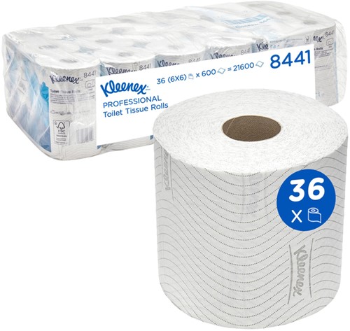 Toiletpapier Kleenex 2-laags 600 vel wit 8441