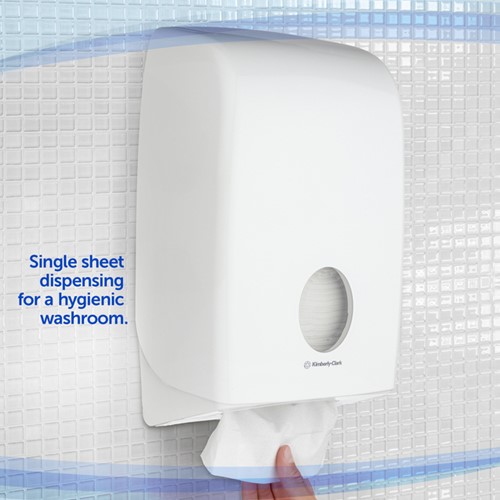 Handdoekdispenser Aquarius voor i-vouw wit 6945-2