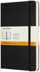 Notitieboek Moleskine Expanded large 130x210mm lijn hard cover zwart