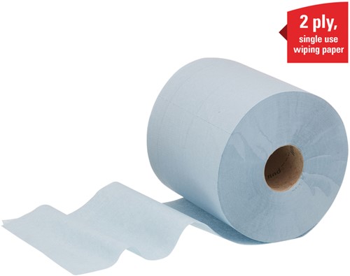 Poetsrol WypAll L20 2-laags 18,3cmx144m 6 rollen à 380 vel blauw 7302-1