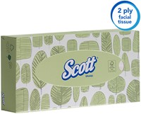 Facial tissues Scott 2-laags standaard 21x100stuks wit 8837-3