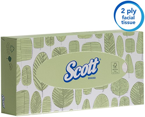 Facial tissues Scott 2-laags 100 vel wit 8837-3