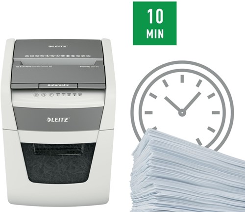 Papiervernietiger Leitz IQ Auto+ Small Office 50X P4 snippers 4x28mm-9