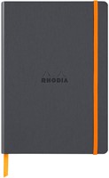 Notitieboek Rhodia A5 lijn 80 vel 90gr titanium