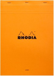 Schrijfblok Rhodia A4 lijn 80 vel 80gr oranje