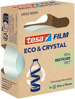 Plakband Tesa eco&crystal 59032 19mmx10m transparant blister