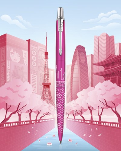 Balpen Parker Jotter special edition Tokyo pink CT medium-1