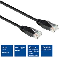 Kabel ACT CAT6 Network koper 0.9 meter zwart-3