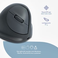 Muis R-Go ergonomische HE Basic wireless rechts M grijs-4