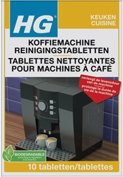 Reinigingstabletten HG voor koffiemachine 10 stuks