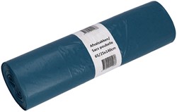 Afvalzak Cleaninq 65/25x140cm LDPE recycled T70 240L blauw