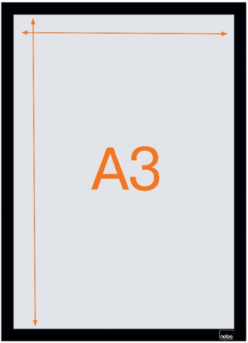Infokader Nobo zelfklevend A3 zwart 2 stuks-2
