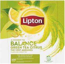Thee Lipton Balance green tea citrus 100x1.5gr