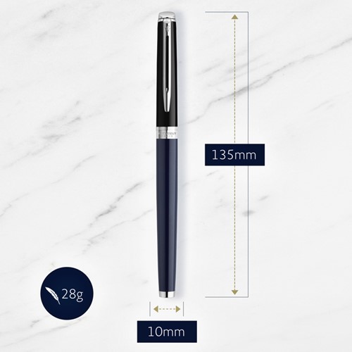 Vulpen Waterman Hémisphère Colour Blocking black en blue CT fijn-1