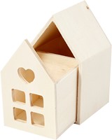 Huis met lade Creativ Company 10.8x6.8 cm hout-3