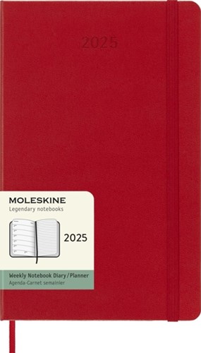 Agenda 2025 Moleskine 12M Planner Weekly 7dagen/1pagina large hc scarlet red-4