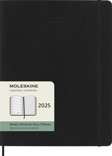 Agenda 2025 Moleskine 12M Planner Weekly 7dagen/1pagina extra large sc black-4