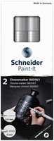 Viltstift  Schneider Paint-it 060 - 061 2.0mm en 0.8mm metallic chrome set à 2 stuks-2