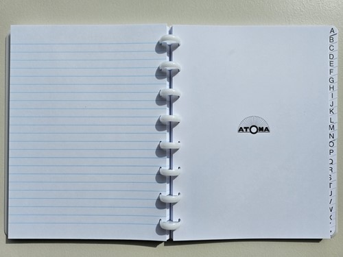 Adresboek Atoma A5 lijn 54vel 90gr PP assorti-2