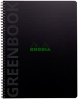 Notitieboek Rhodia Greenbook A4+ lijn 4-gaats 180 pagina's 90gr zwart-2