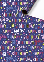 Inpakpapier Stewo Happy Birthday 200x70cm  assorti-3