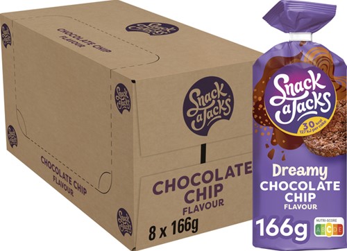 Rijstwafel Snack-a-Jacks chocololate chip pak 166 gram-2