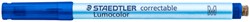 Viltstift Staedtler Lumocolor 305 non permanent correctable M blauw