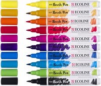 Brushpen Talens Ecoline set á 10 stuks primair-2