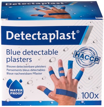 Waterafstotende blauwe pleister Detectaplast assorti 100 stuks-2