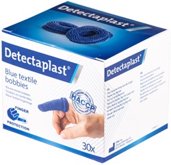 Vingerlingen Detectaplast textiel blauw 30 stuks