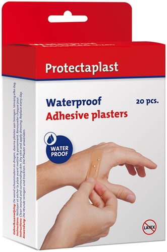 Waterafstotende bruine pleisters Protectaplast assorti 20 stuks