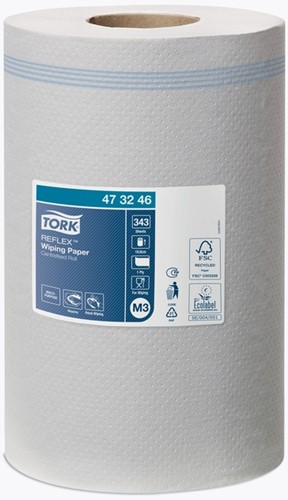 Poetspapier Tork M3 Reflex Advanced 1-laags 343 vel wit 473246-2