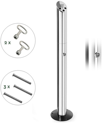 Asbak BRASQ Staand AT300 RVS-3