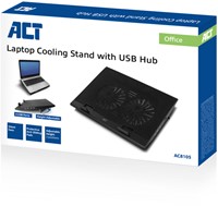 Laptopstandaard ACT 2 standen met ventilator 4-p hub-1