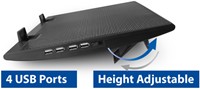 Laptopstandaard ACT 2 standen met ventilator 4-p hub-4