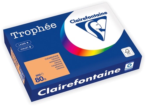 Kopieerpapier Trophée A4 80gr oranje 500 vel