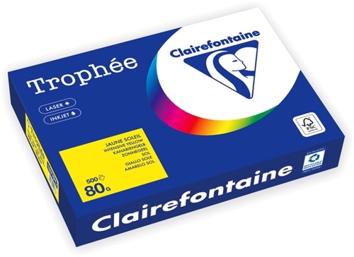 Kopieerpapier Trophée A4 80gr zonnegeel 500 vel