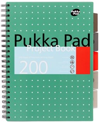 Projectboek Pukka Pad Metallic A4 lijn 5-tabs 200 pagina's 80gr groen