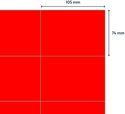 Etiket Rillprint 105x74mm fluorrood 800 etiketten-2