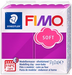 Boetseerklei Fimo soft 57 gram purperviolet