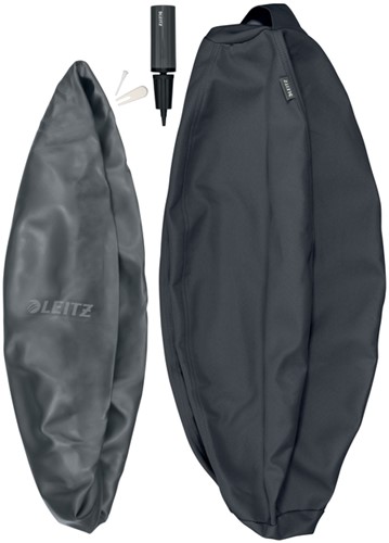 Actieve zitbal Leitz Ergo 55cm anti-rol donkergrijs-7