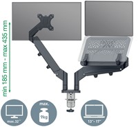 Monitor en Laptoparm Leitz Ergo ruimtebesparend dubbele monitorarm-2